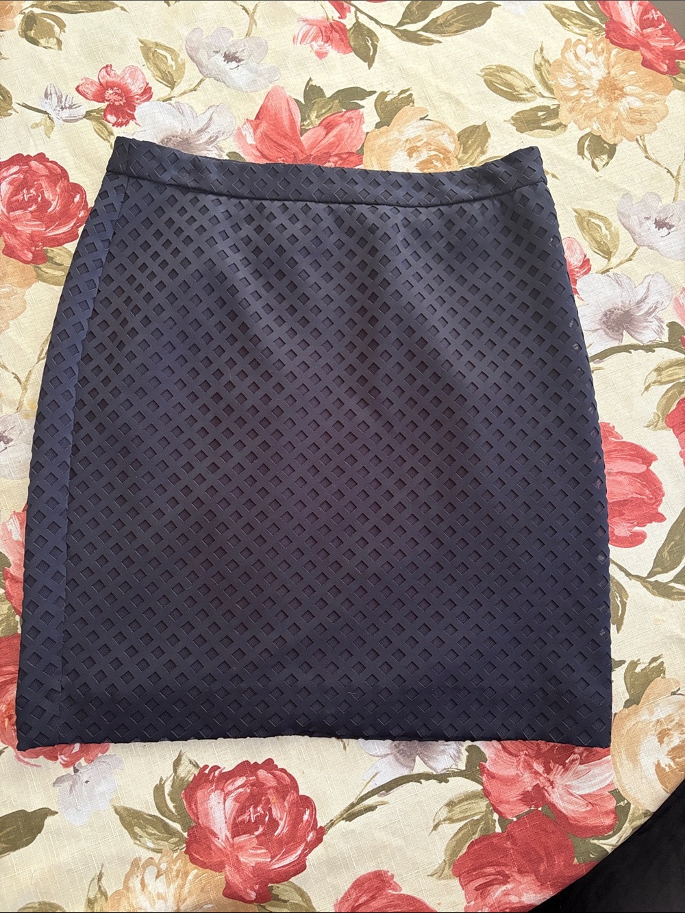 Banana Republic Navy blue Diamond-Textured Pencil Skirt